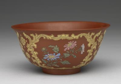 图片[2]-Yixing tea bowl with flowers in painted enamels, Qing dynasty, Kangxi reign (1662-1722)-China Archive